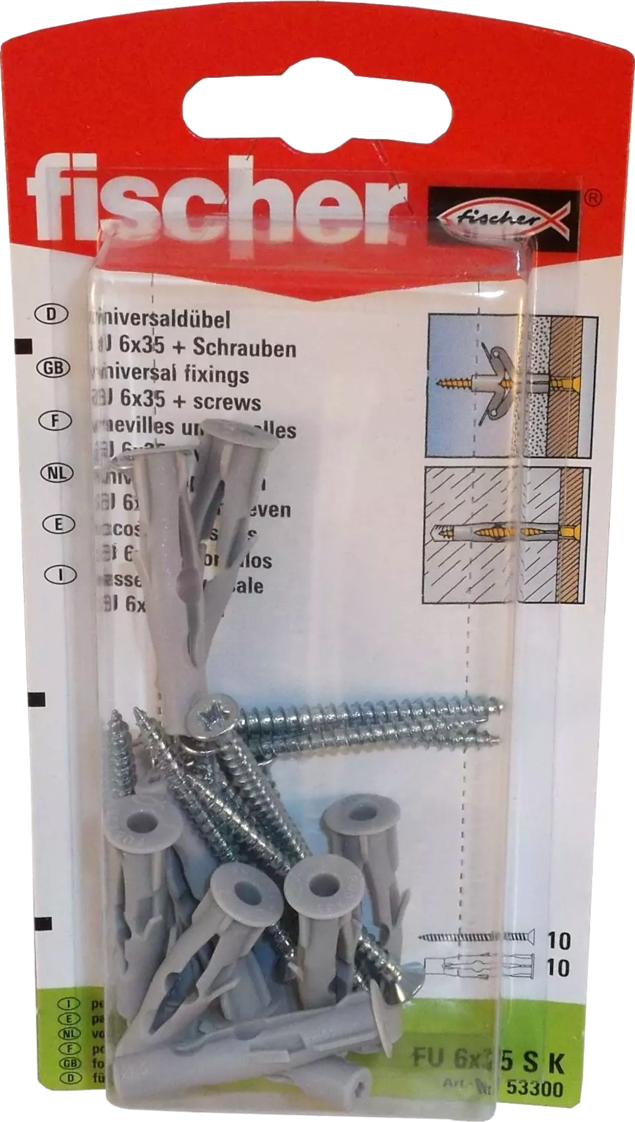 Universaldübel FU 6x35 SK Universaldübel FU 6x35 SK