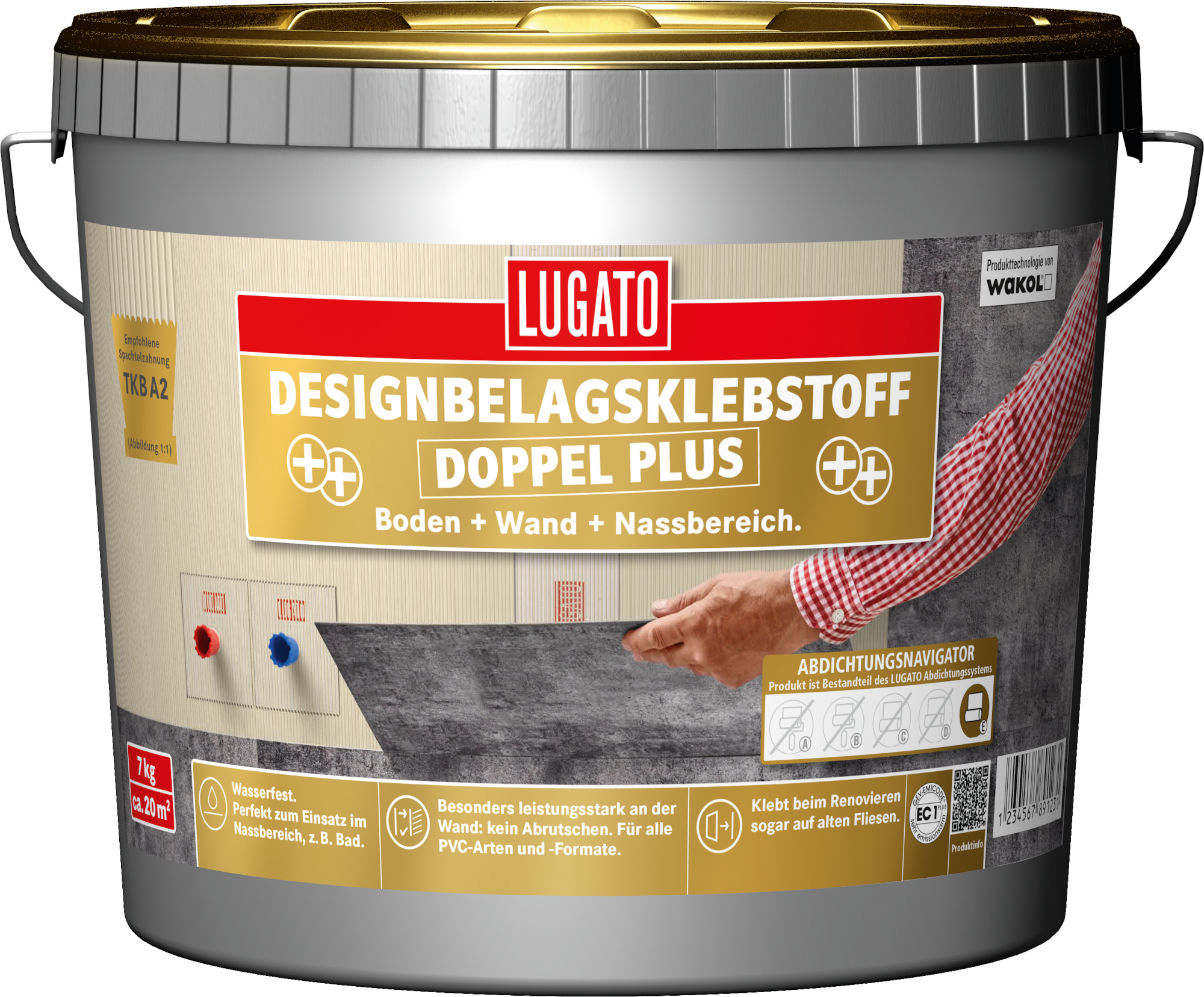 7kg Lugato Designbelagsklebstoff Doppel Plus
