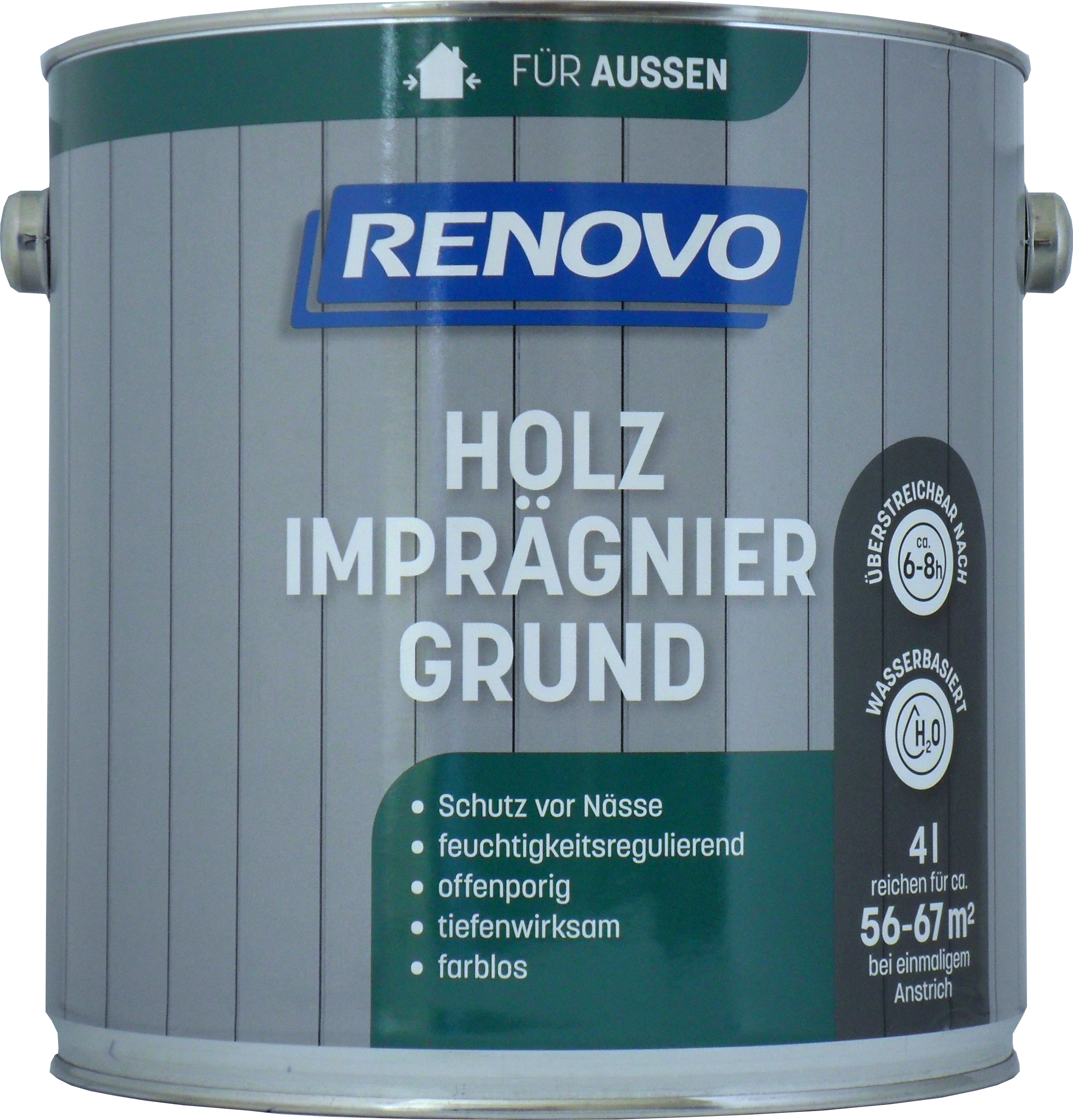 4L Renovo Holzimprägniergrund für außen, wasserbasiert, farblos 4L Renovo Holzimprägniergrund für außen, wasserbasiert, farblos