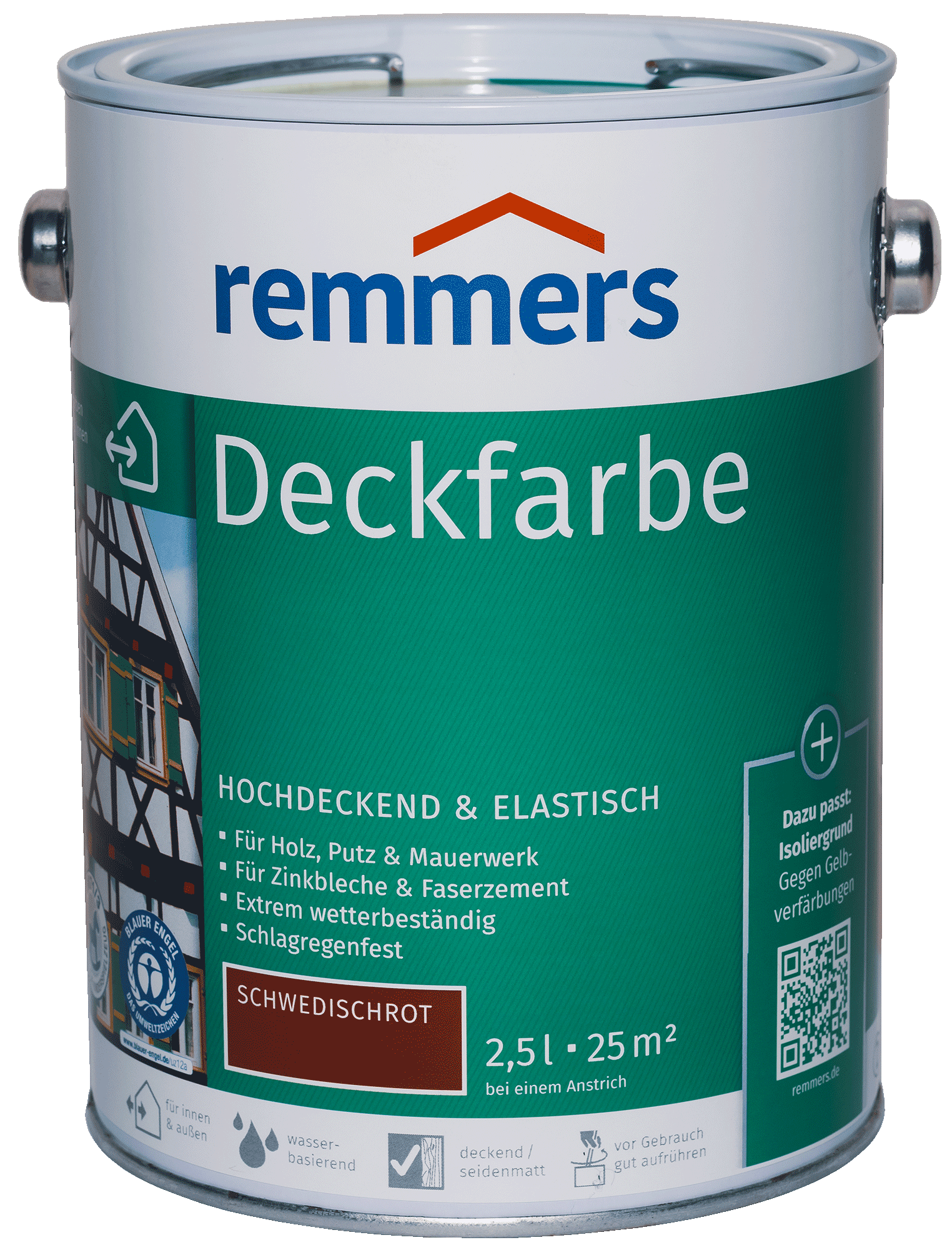 2,5L Remmers Deckfarbe Schwedisch Rot 2,5L Remmers Deckfarbe Schwedisch Rot