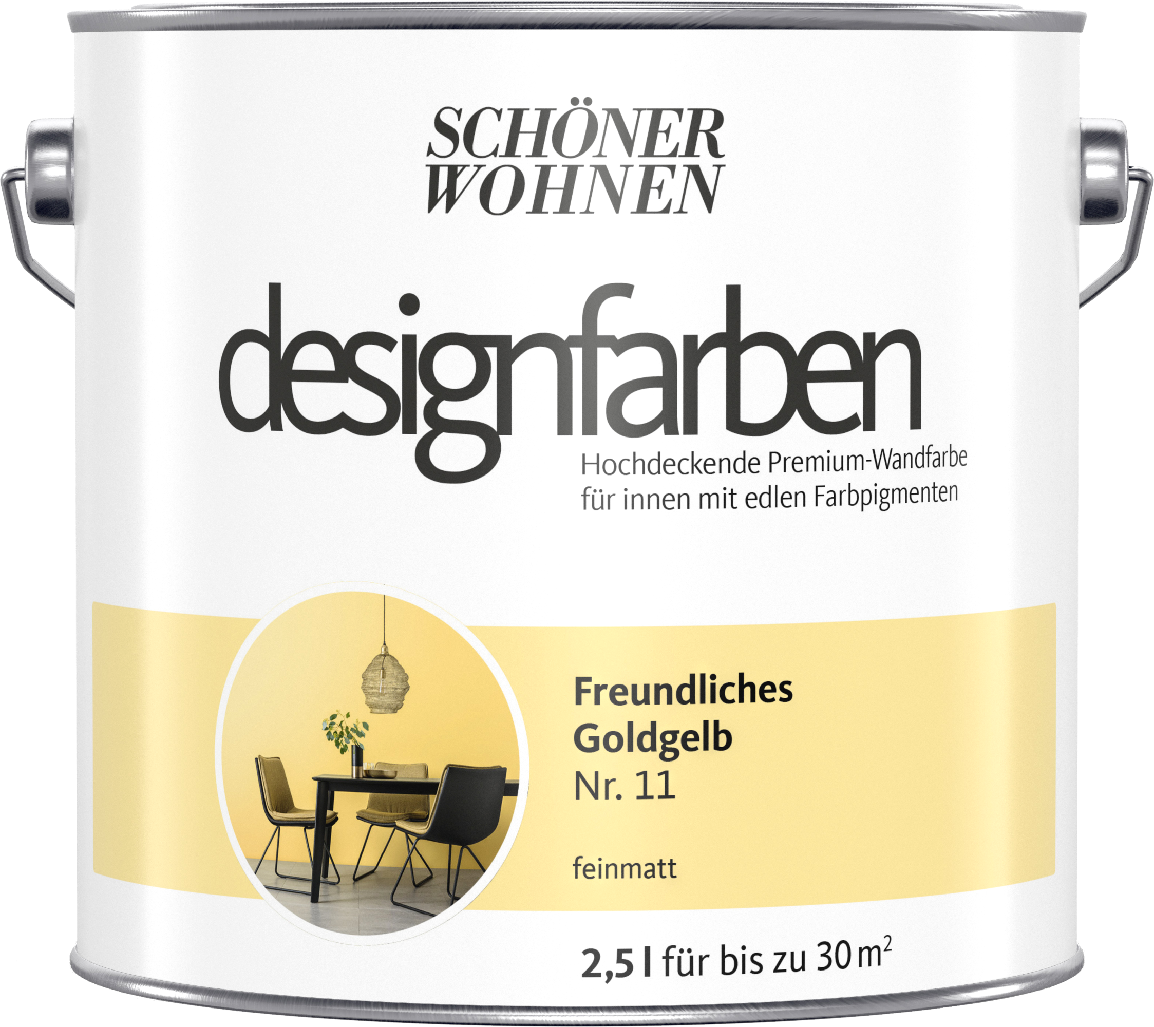 2,5L Schöner Wohnen Designfarbe Freundliches Goldgelb 11 2,5L Schöner Wohnen Designfarbe Freundliches Goldgelb 11