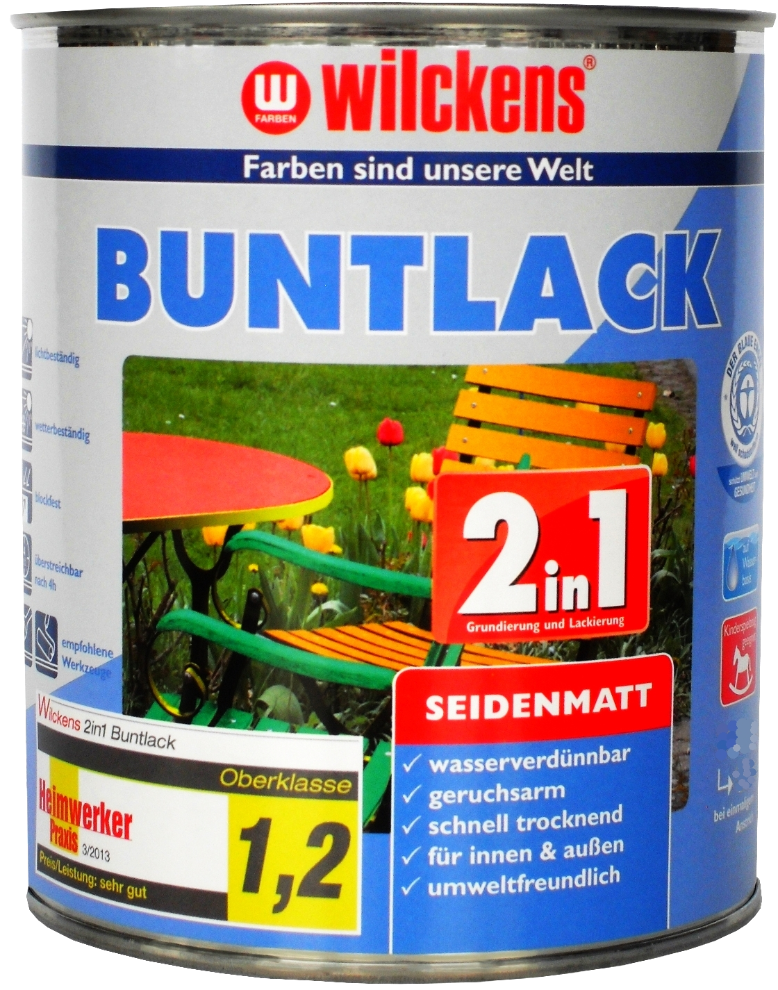 375ml Wilckens 2in1 Buntlack silbergrau 7001 seidenmatt 375ml Wilckens 2in1 Buntlack silbergrau 7001 seidenmatt