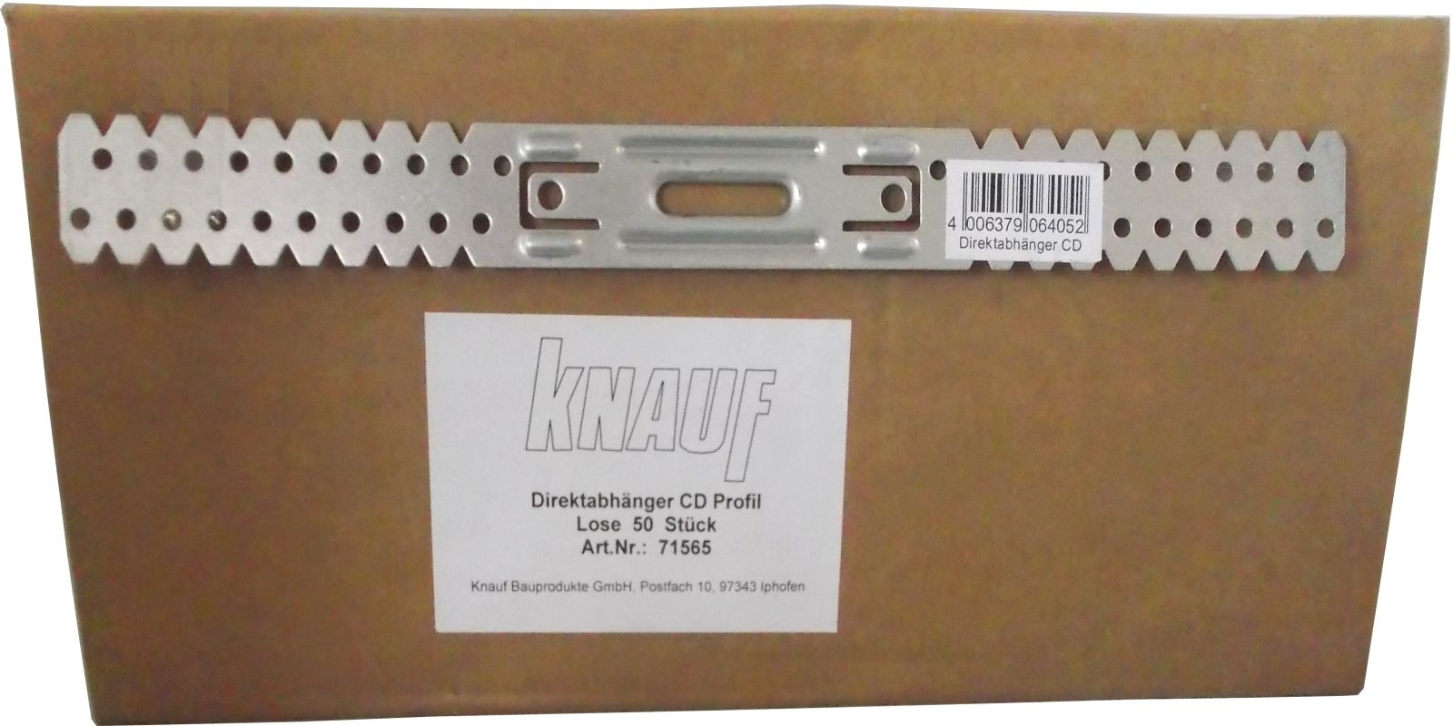 50 Stk. Knauf Direktabhänger für CD-Profil 125mm 50 Stk. Knauf Direktabhänger für CD-Profil 125mm