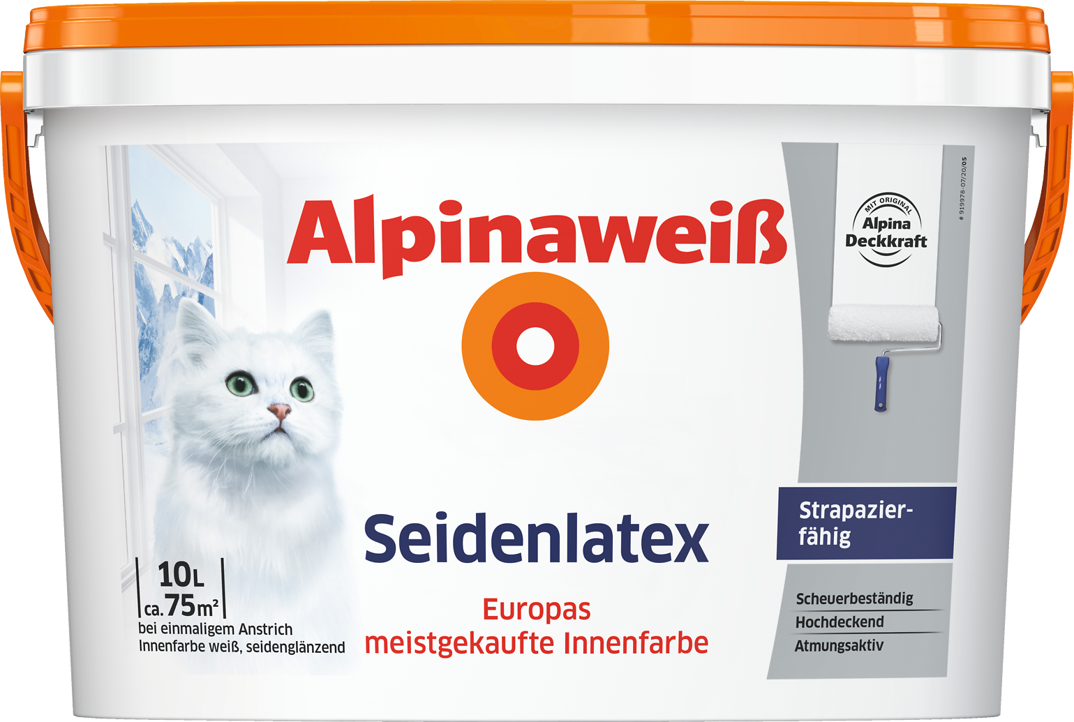 10L Alpina Seidenlatex Alpinaweiß Seidenglänzend 10L Alpina Seidenlatex Alpinaweiß Seidenglänzend
