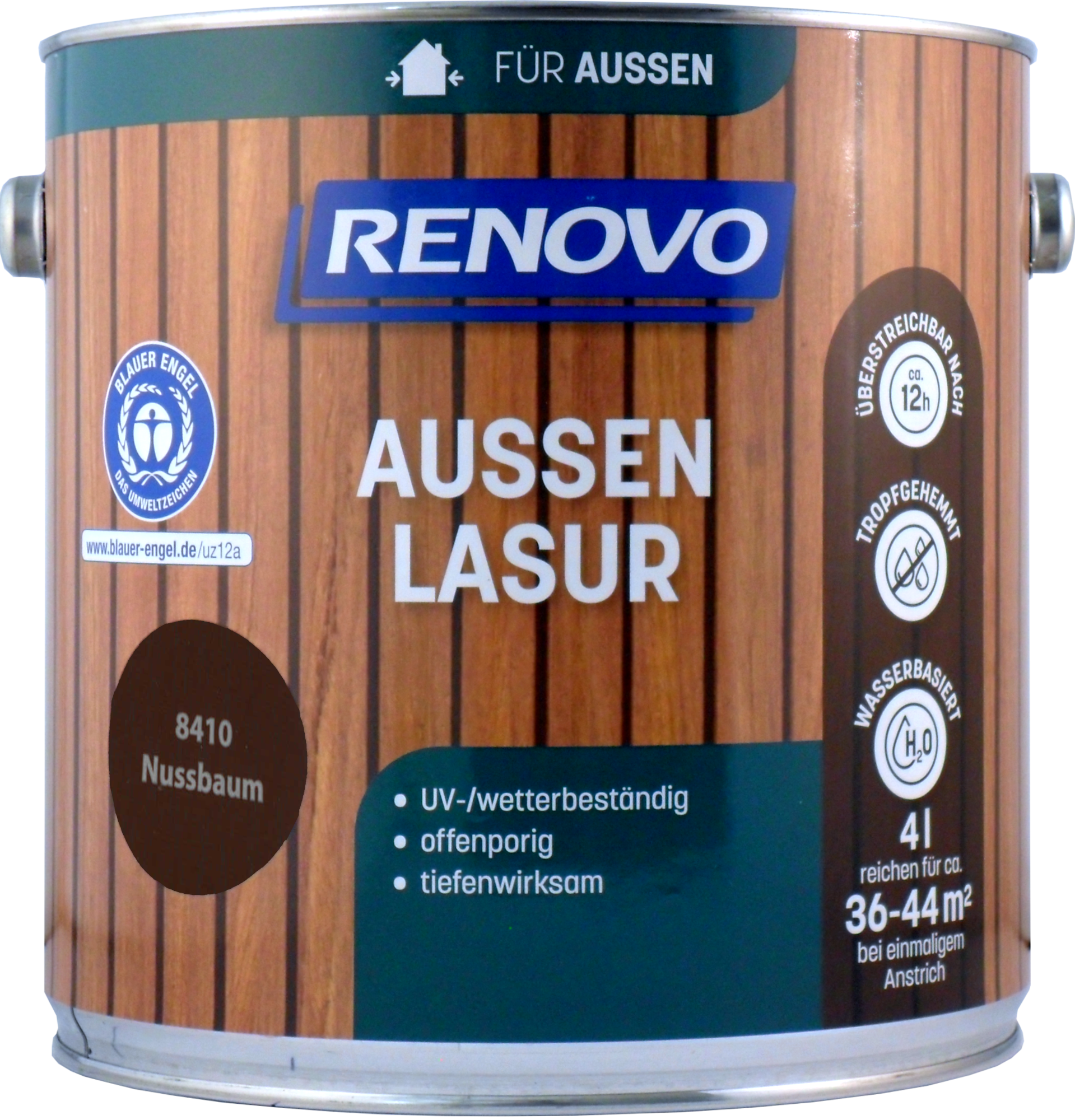 4L Renovo Wetterlasur wb. Nr.8410 nussbaum