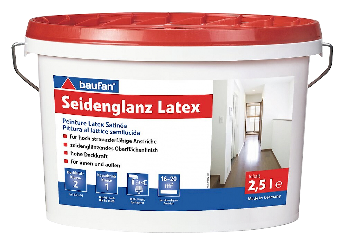 2,5L BAUFAN Seidenglanz Latex 2,5L BAUFAN Extra Seidenglanz Latex E.L.F.