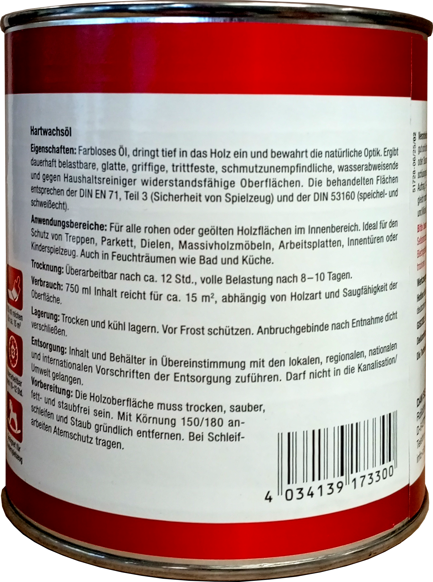 750ml Clou Hartwachsöl farblos