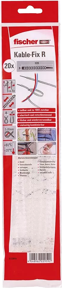 20 Stück FISCHER KableFix R transparent 20 Stück FISCHER KableFix R transparent
