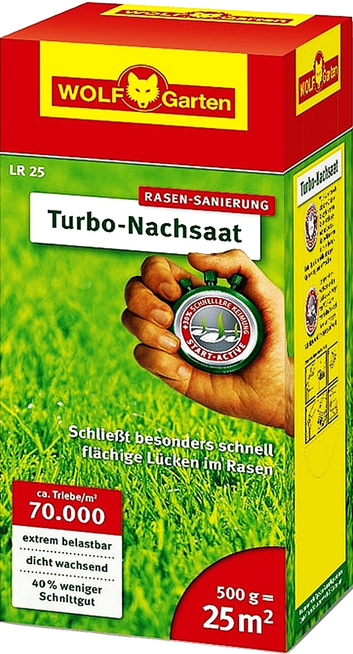 500g LR 25 Turbo Nachsaatrasen Wolf – Garten
