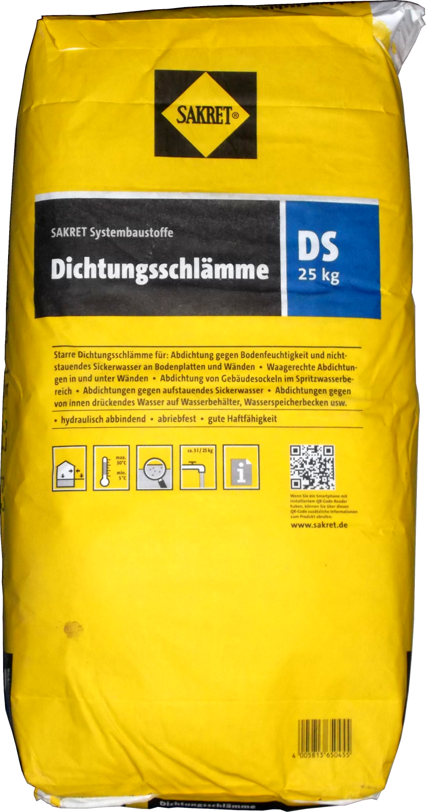 25kg Sakret Dichtungsschlämme mineralisch 25kg Sakret Dichtungsschlämme mineralisch