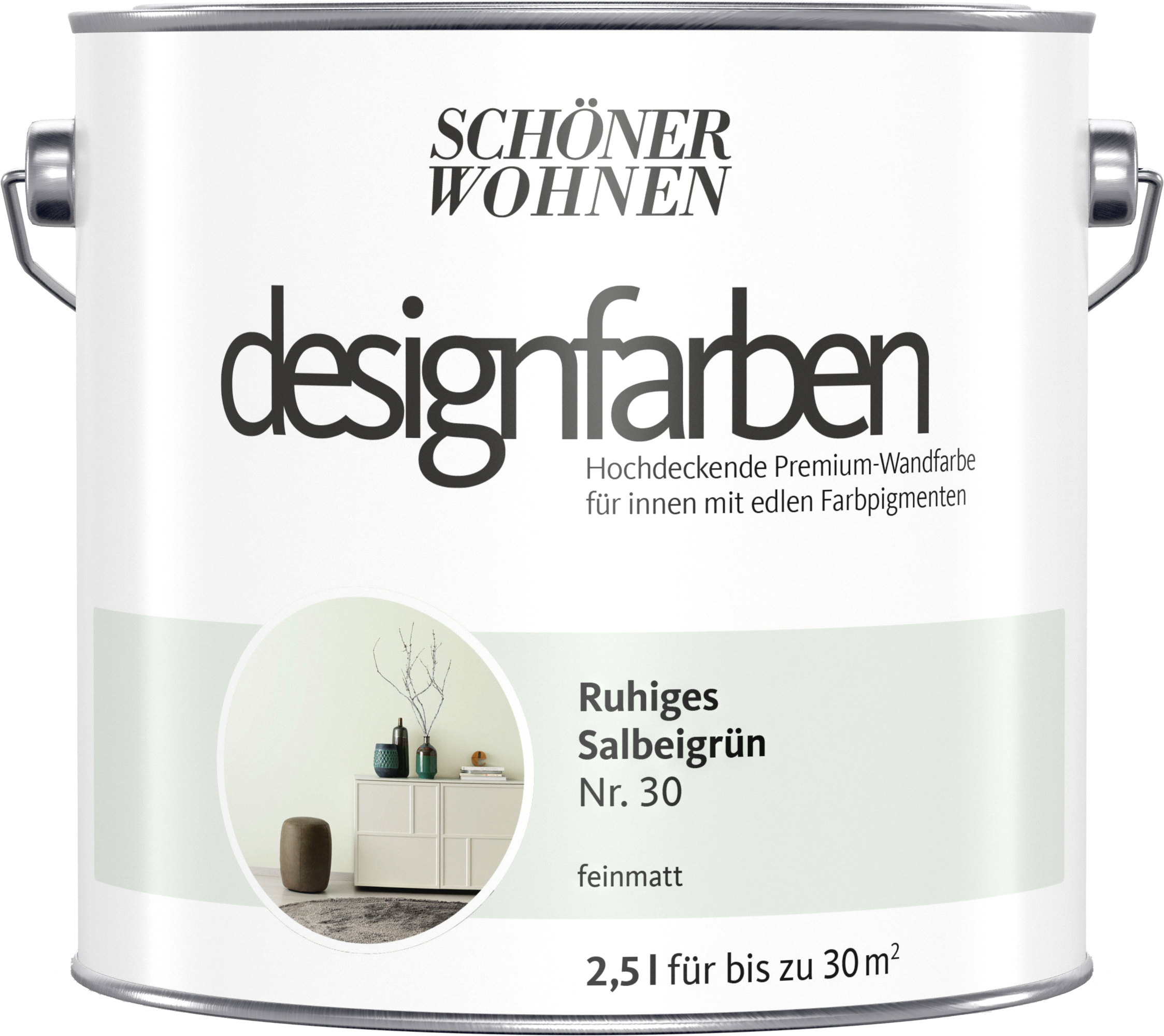 2,5L Schöner Wohnen Designfarbe Ruhiges Salbeigrün 30 2,5L Schöner Wohnen Designfarbe Ruhiges Salbeigrün 30