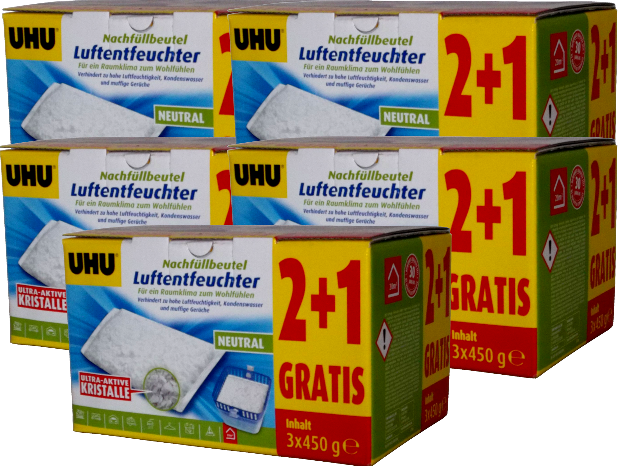 15x450g UHU Luftentfeuchter Nachfüllbeutel