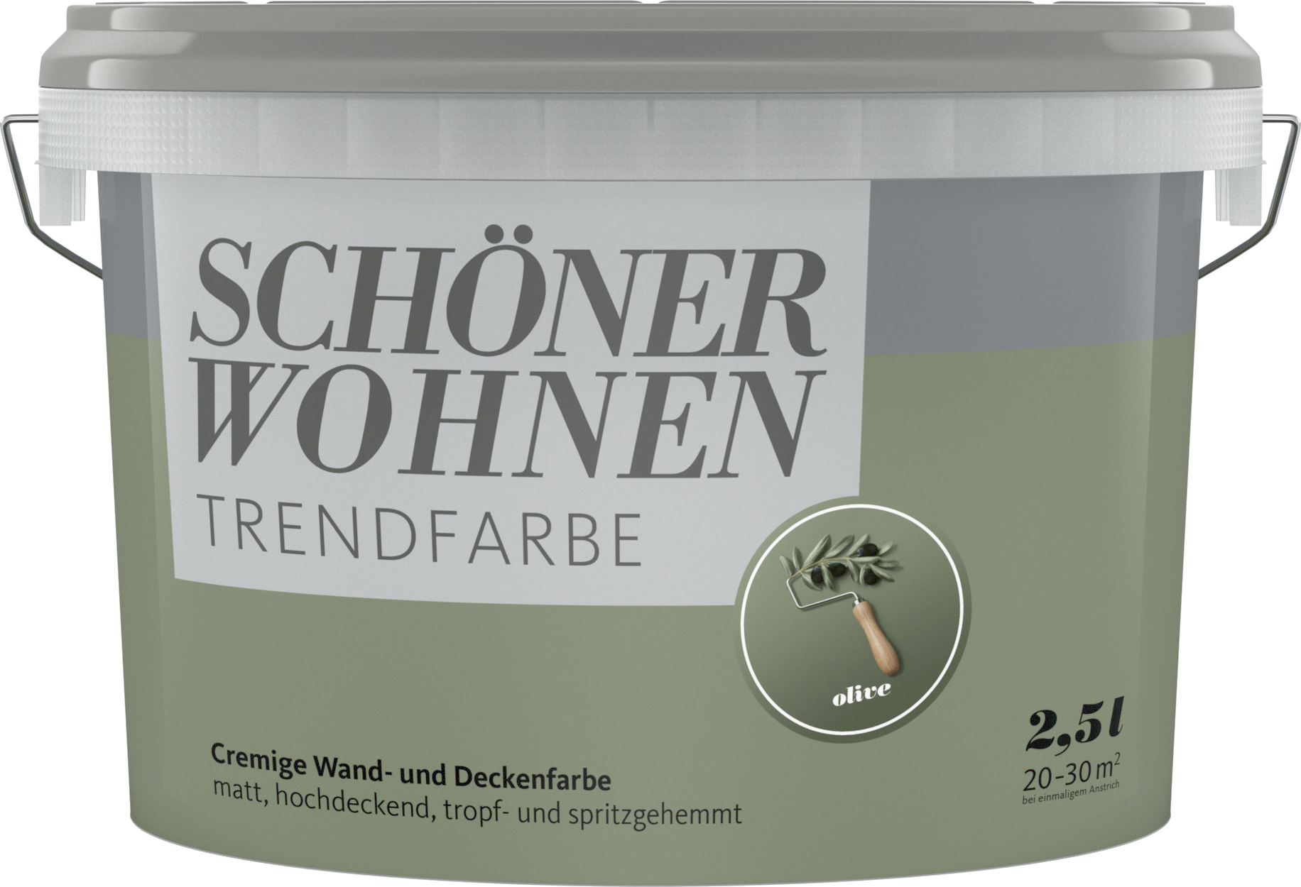 2,5L Schöner Wohnen-Trend Wandfarbe matt Olive