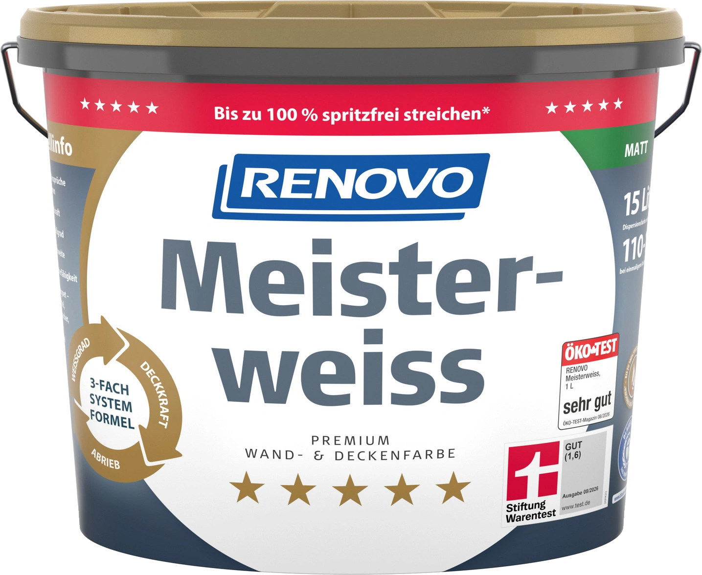 15L Renovo Meisterweiss weiß Matt 15L Renovo Meisterweiss weiß Matt
