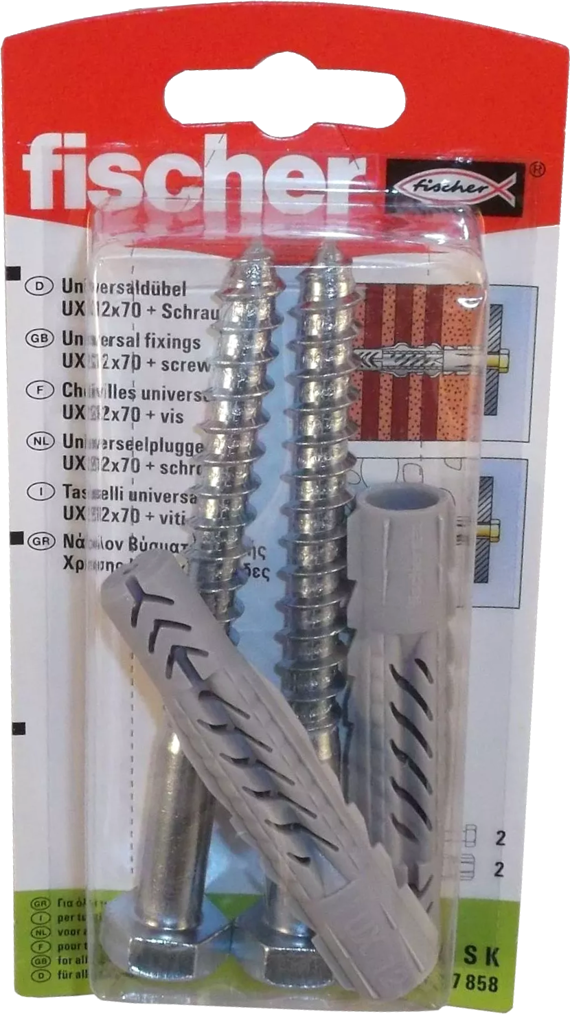Fischer Universaldübel UX 12 x 70 SK SB-Karte Fischer Universaldübel UX 12 x 70 SK SB-Karte