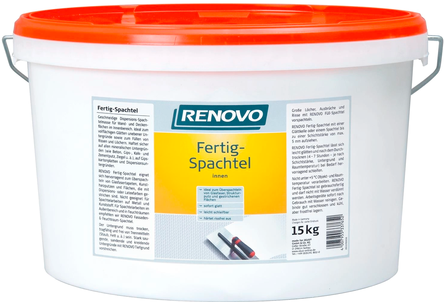 RENOVO Fertigspachtel 15kg
