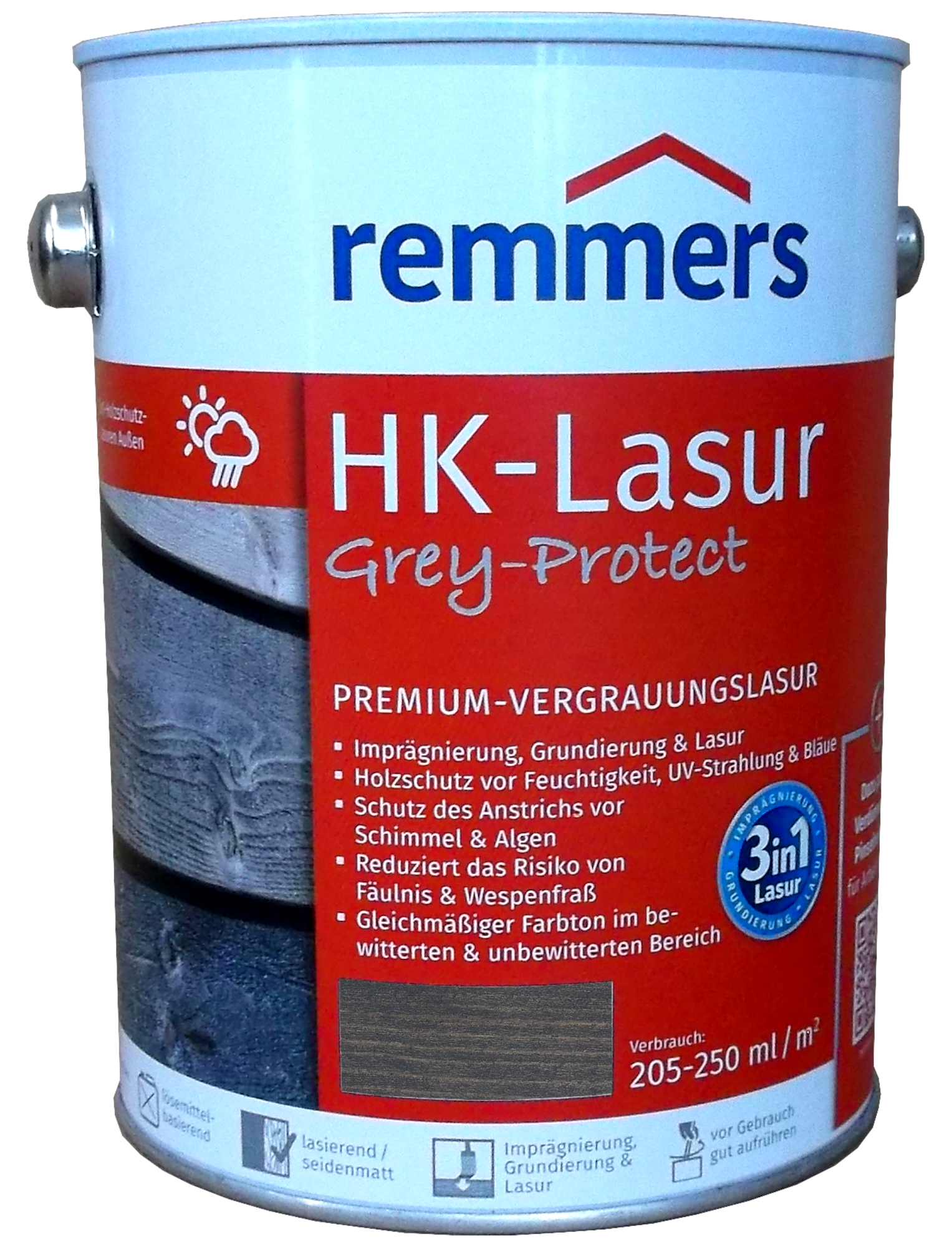 2,5L Remmers HK Lasur Anthrazitgrau GP