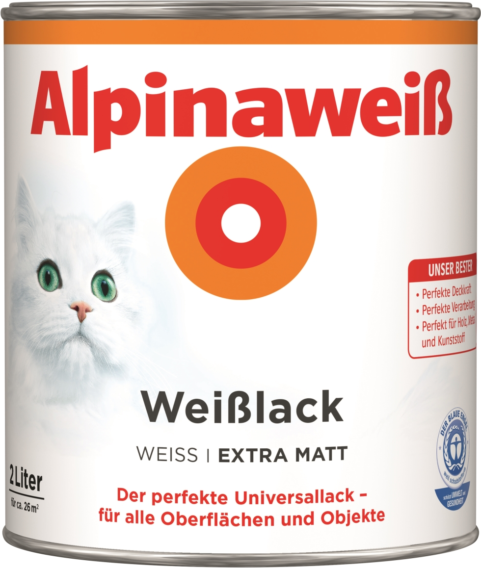 2L ALPINA Alpinaweiß Weißlack extra matt 2L ALPINA Weißlack extra matt