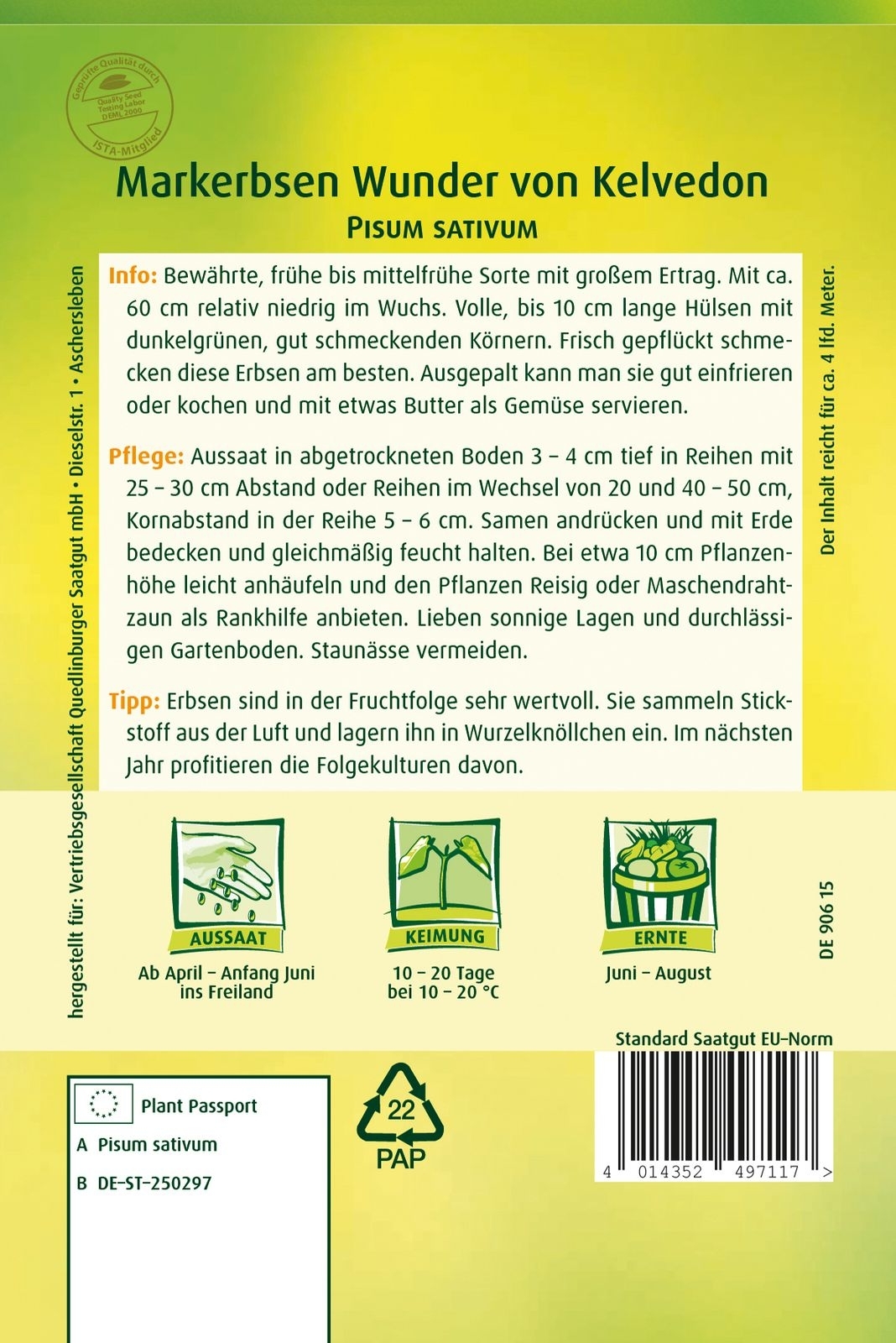 Markerbsen Wunder von Kelvedon