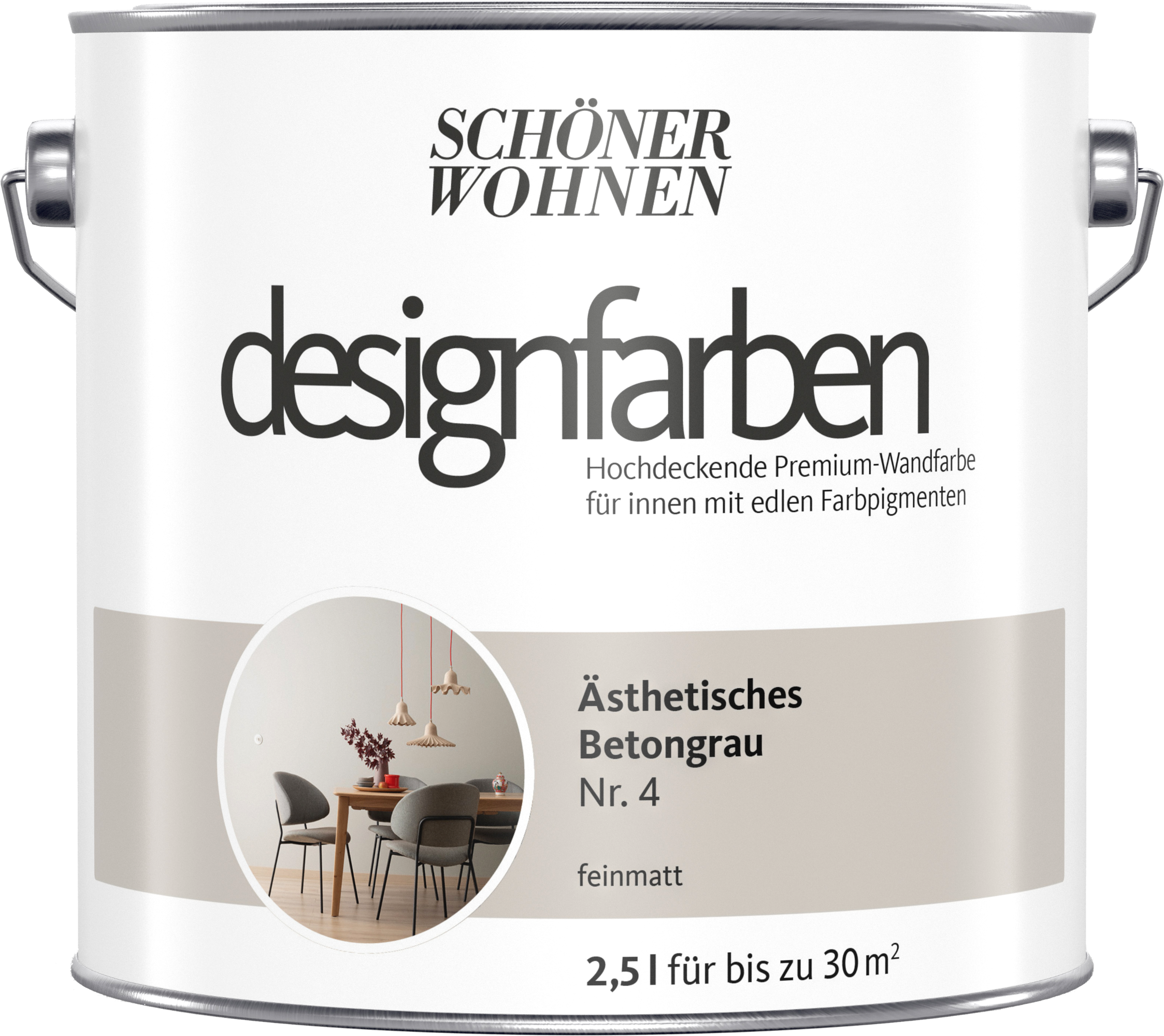 2,5L Schöner Wohnen Designfarbe Ästhetisches Betongrau 4 2,5L Schöner Wohnen Designfarbe Ästhetisches Betongrau 4