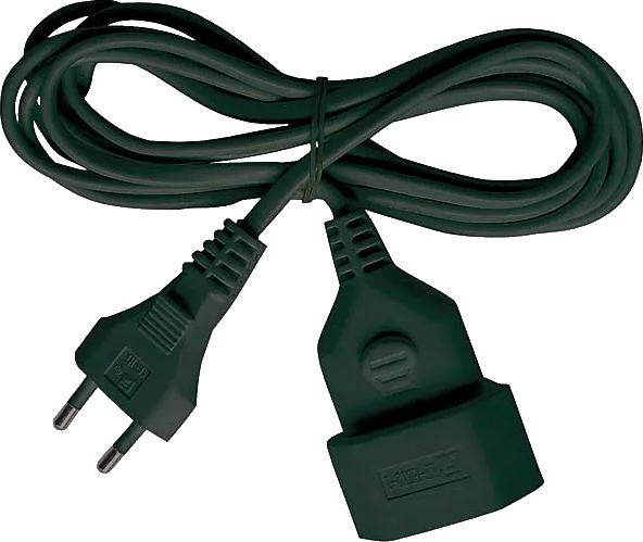 Verlängerungskabel 3m schwarz H03VVH2-F 2x0,75 Verlängerungskabel 3m schwarz H03VVH2-F 2x0,75