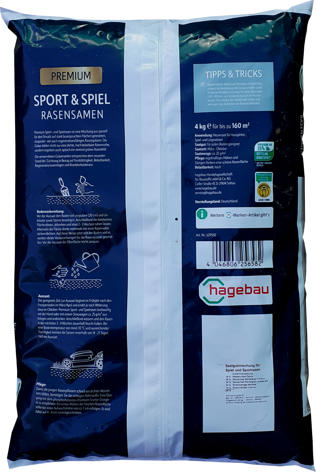 h-Marke Sport- und Spielrasen 4kg h-Marke Sport- und Spielrasen 4kg