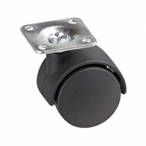 Doppelrolle Ø 40 mm, hart, mit Platte