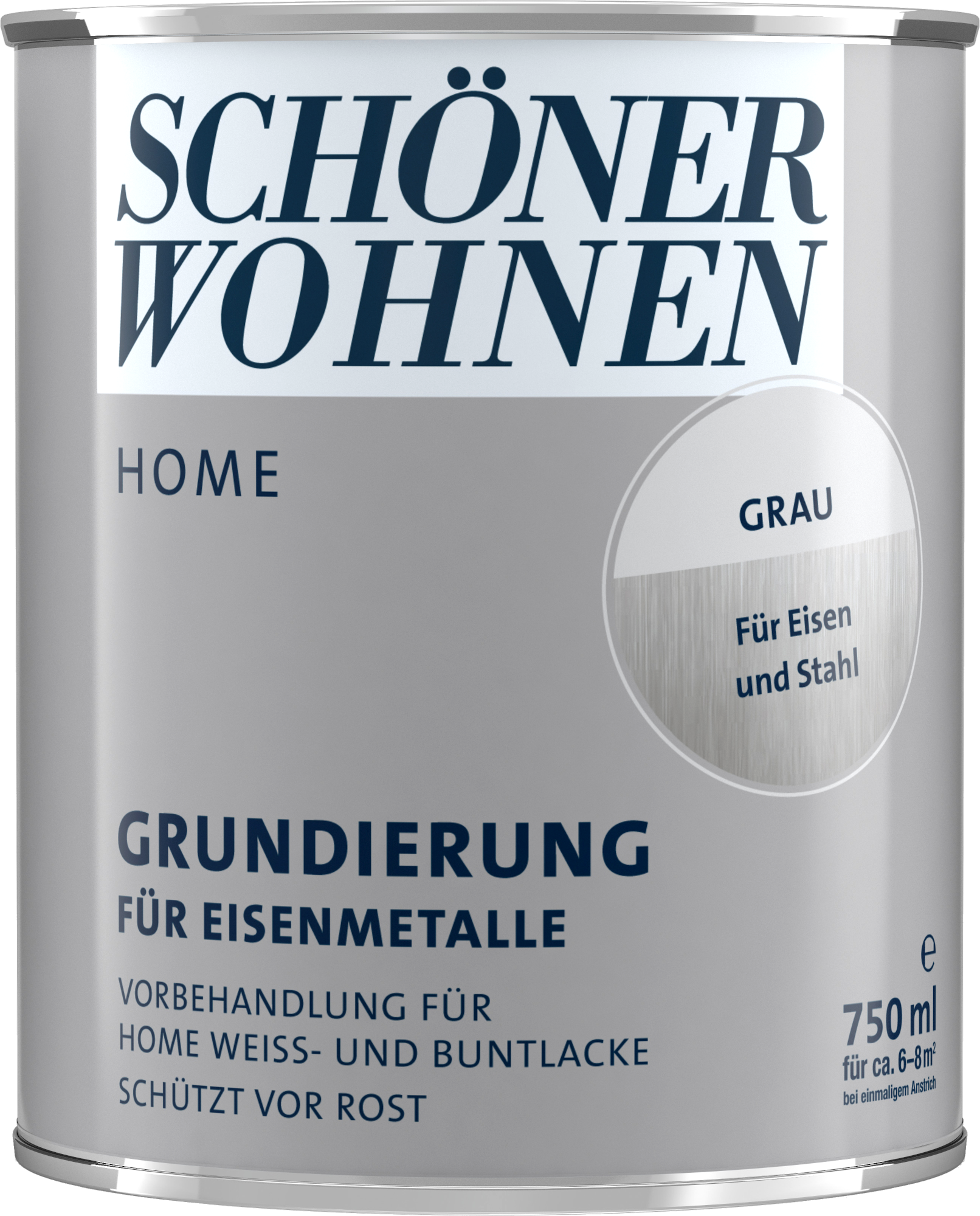 750ml Schöner Wohnen Home Grundierung für Eisenmetalle grau
