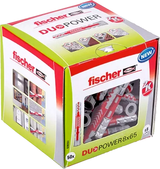 50 Stück Fischer Duopower 8x65 DIY 50 Stück Fischer Duopower 8x65 DIY