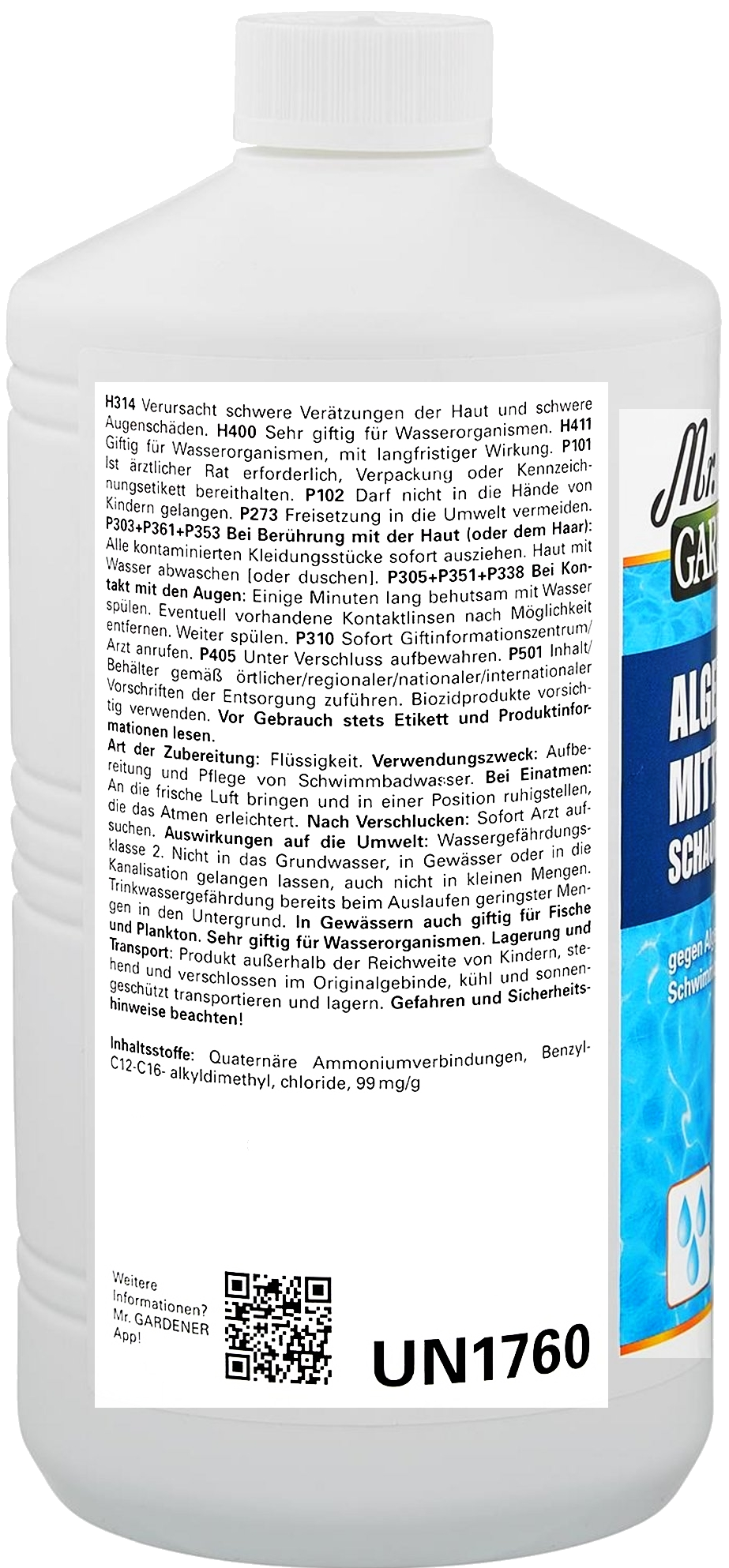 1Liter Mr.Gardener Algenschutzmittel 1Liter Mr.Gardener Algenschutzmittel