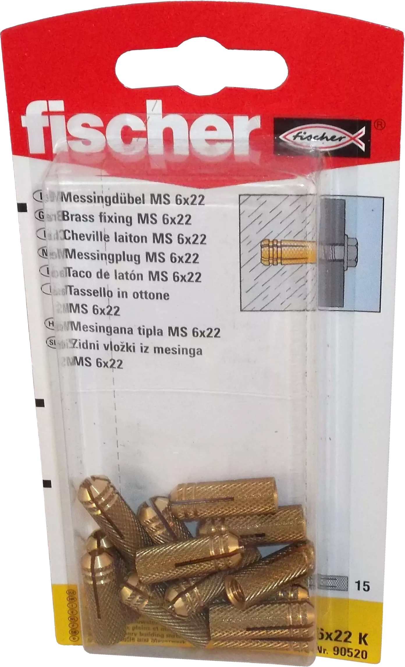 Messingdübel MS 6x22 K Messingdübel MS 6x22 K