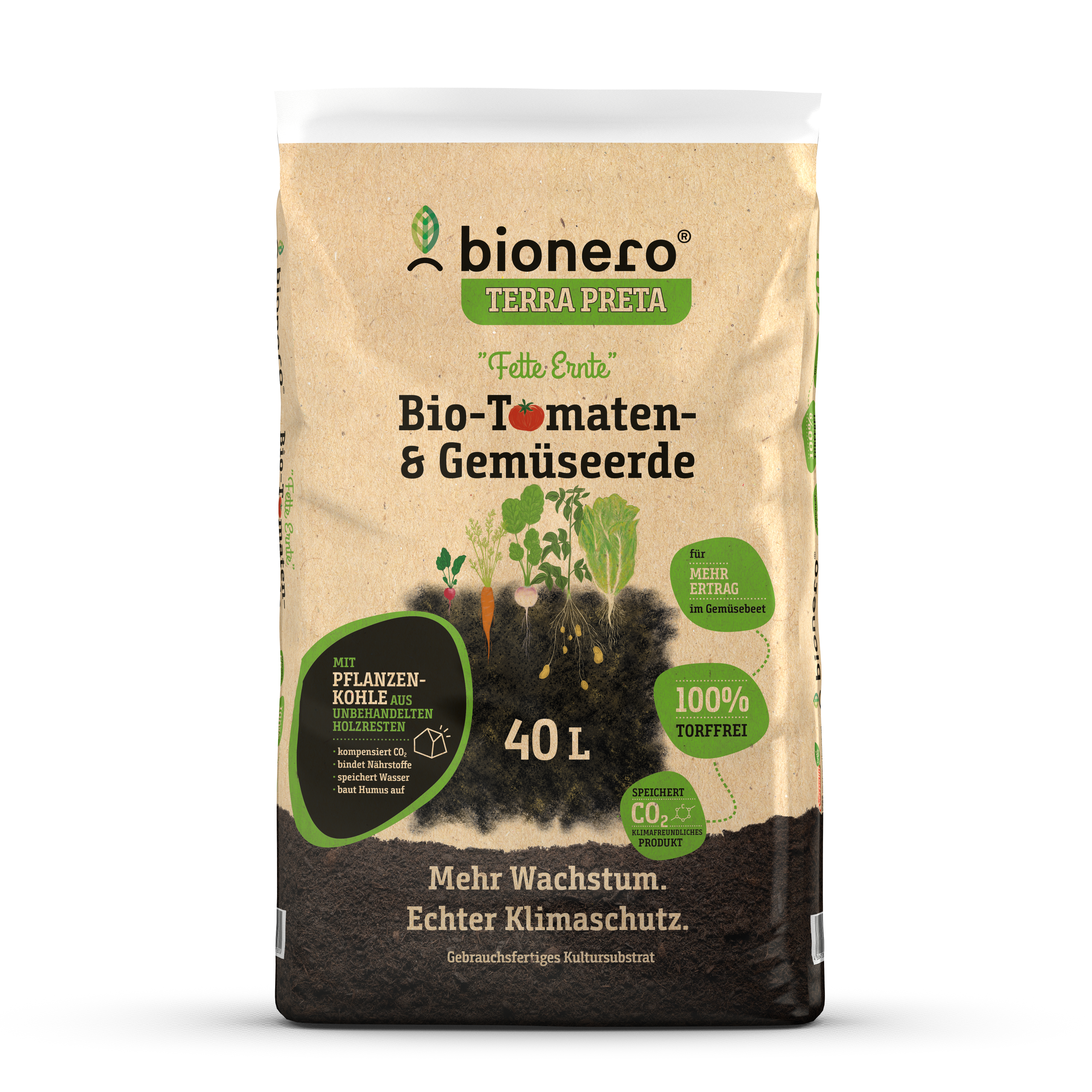 40L bionero Bio-Tomaten-&Gemüseerde "Fette Ernte" terrapreta 40L bionero Bio-Tomaten-&Gemüseerde "Fette Ernte" terrapreta