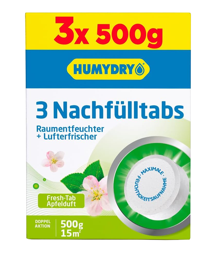3er Pack Nachfülltabs Apfel HUMYDRY 3 x 500g 3er Pack Nachfülltabs Apfel HUMYDRY 3 x 500g
