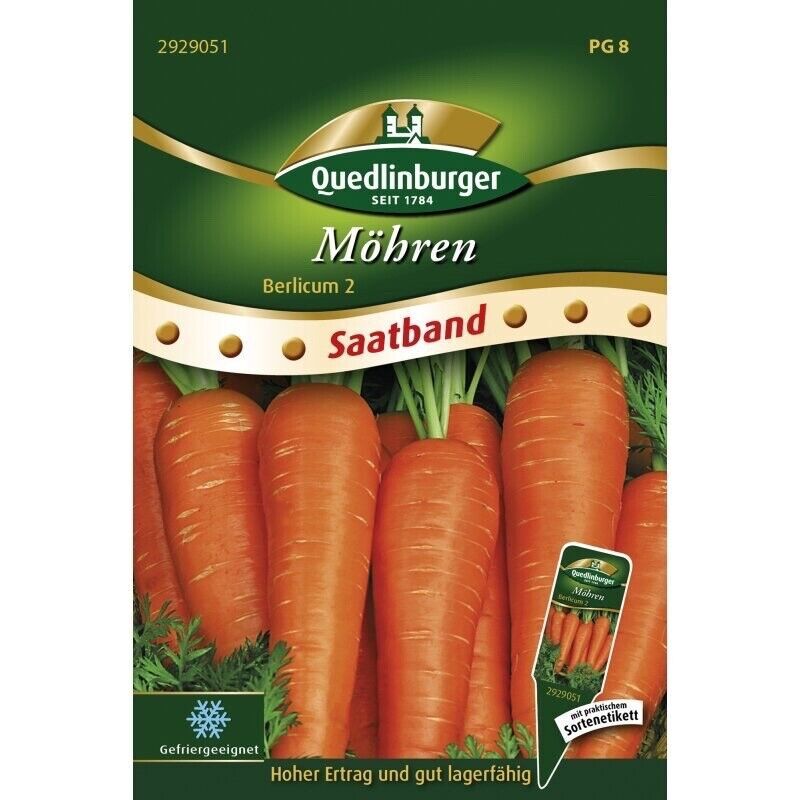 Möhren Berlicum 2 (Lange rote stumpfe ohne Herz 2) 6 m Saatband