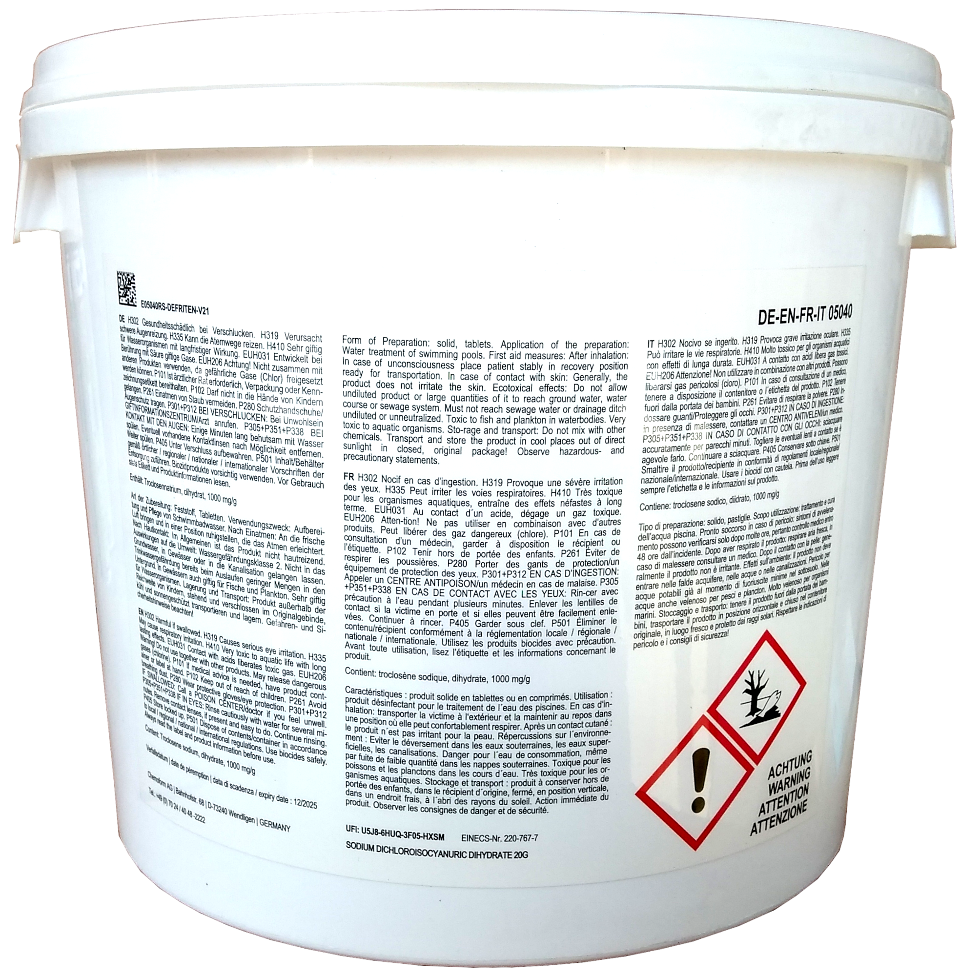 5kg Eimer Mini Chlortabletten SUMMER FUN 5kg Eimer Mini Chlortabletten SUMMER FUN