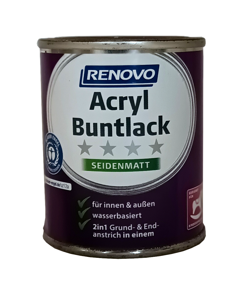 125ml Renovo Acryl 2in1 Buntlack sdm. Nr.9900 schwarz