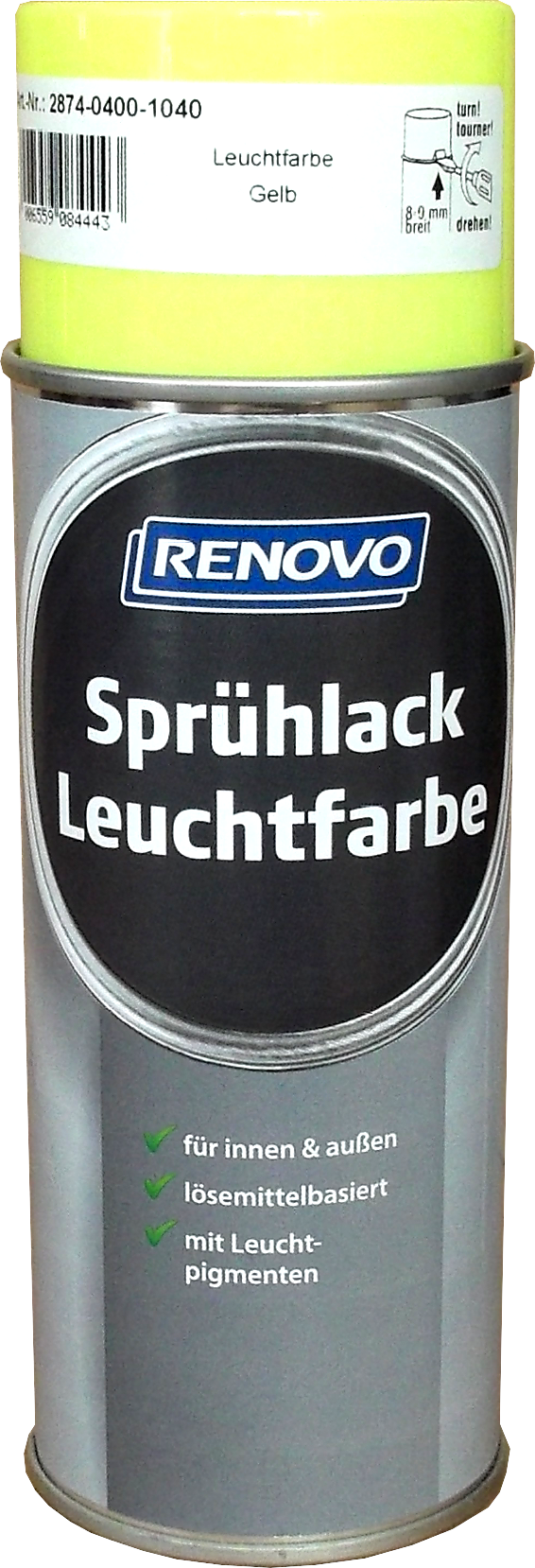 400ml Renovo Sprühlack Leuchtfarbe 1040 Gelb 400ml Renovo Sprühlack Leuchtfarbe 1040 Gelb