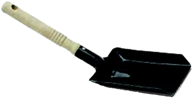 Kohleschaufel, Asche, Metall schwarz lackert 11 cm