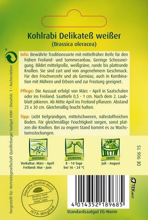 Kohlrabi Delikateß weißer Kohlrabi Delikateß weißer