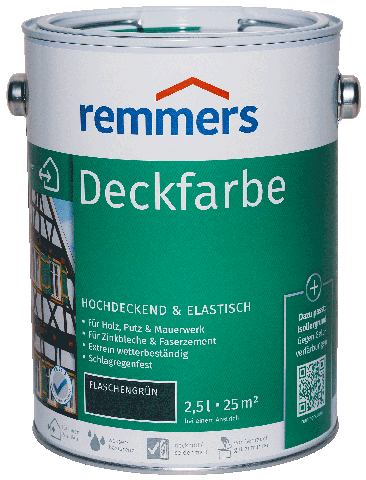 2,5L Remmers Deckfarbe Flaschengrün