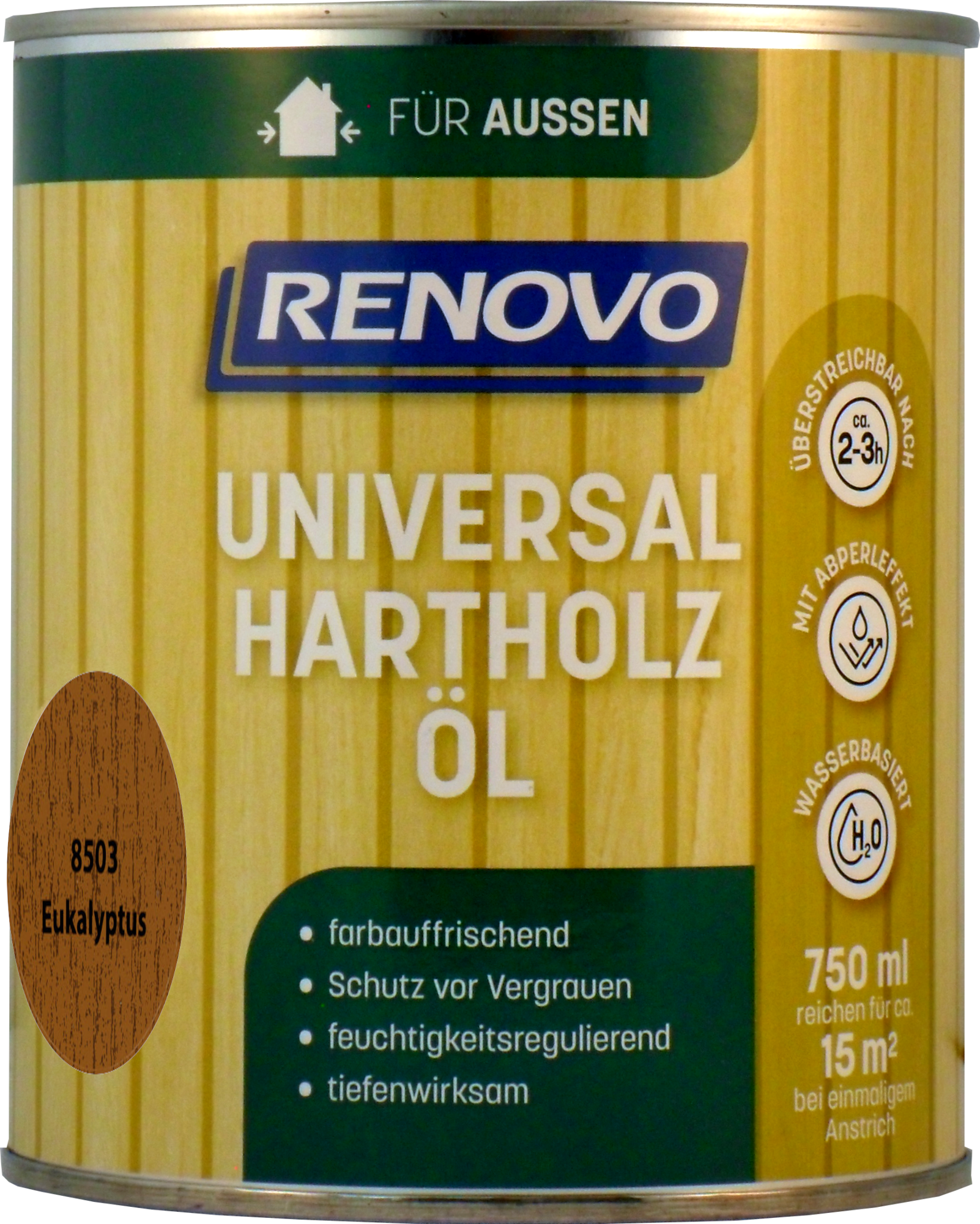 750ml Renovo Universal-Hartholzöl Eukalyptus wasserbasis