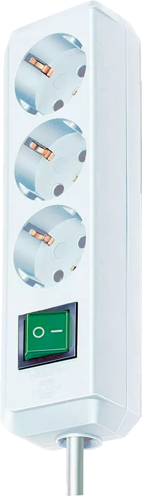 Steckdosenleiste m Schalter 3-fach weiß 3m H05VV-F Steckdosenleiste m Schalter 3-fach weiß 3m H05VV-F