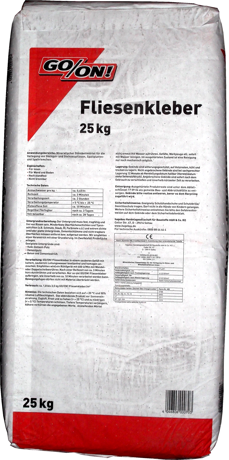 old_25kg GO/ON Fliesenkleber grau, innen