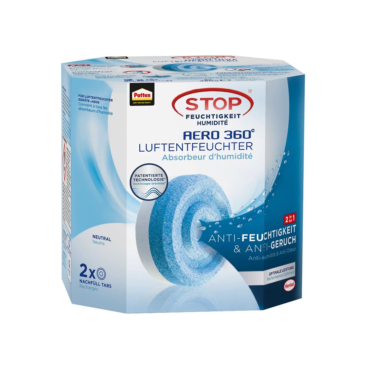 Pattex AERO 360° Tabs 2in1 / Inhalt 2 x 450g Pattex AERO 360° Tabs 2in1 / Inhalt 2 x 450g