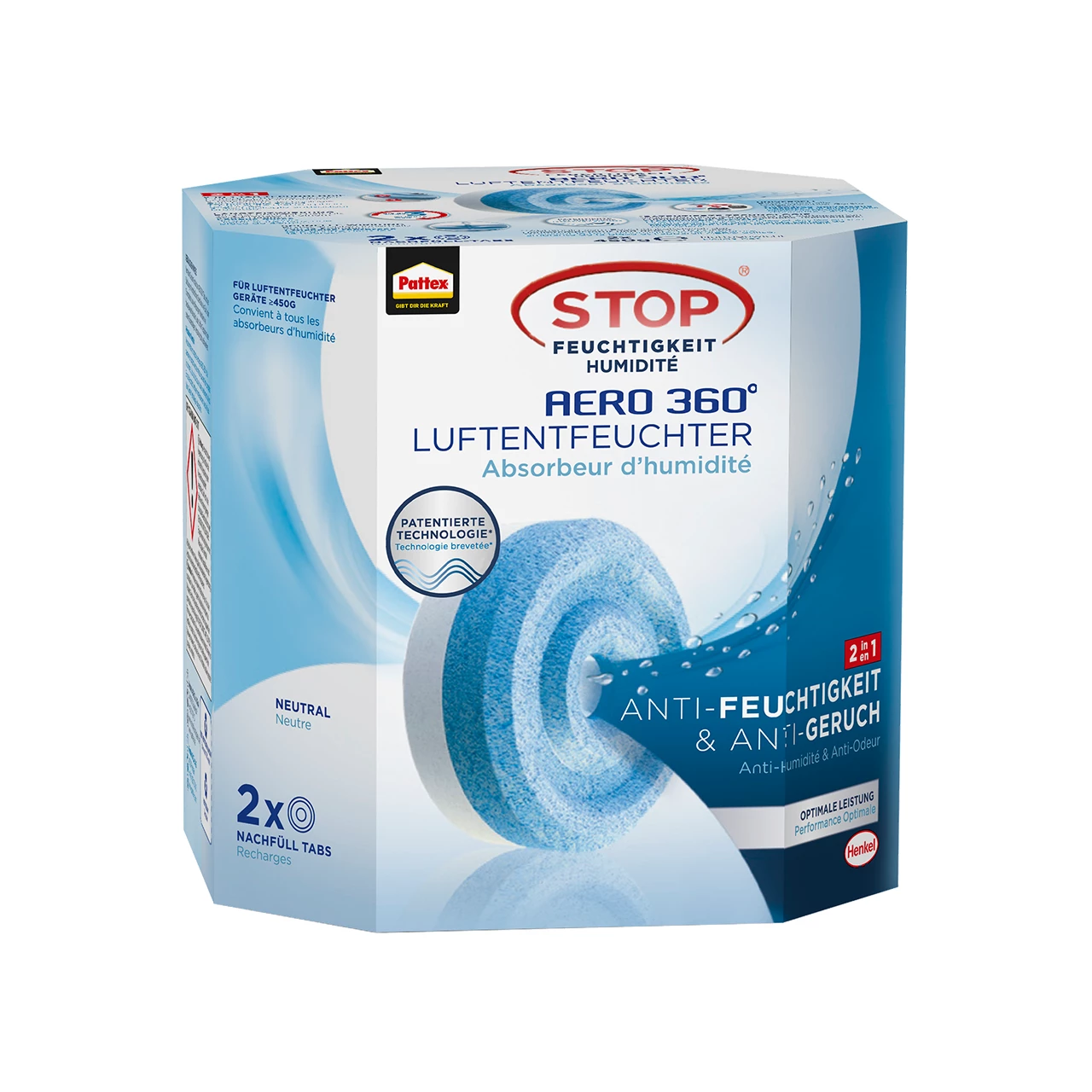 Pattex AERO 360° Tabs 2in1 / Inhalt 2 x 450g