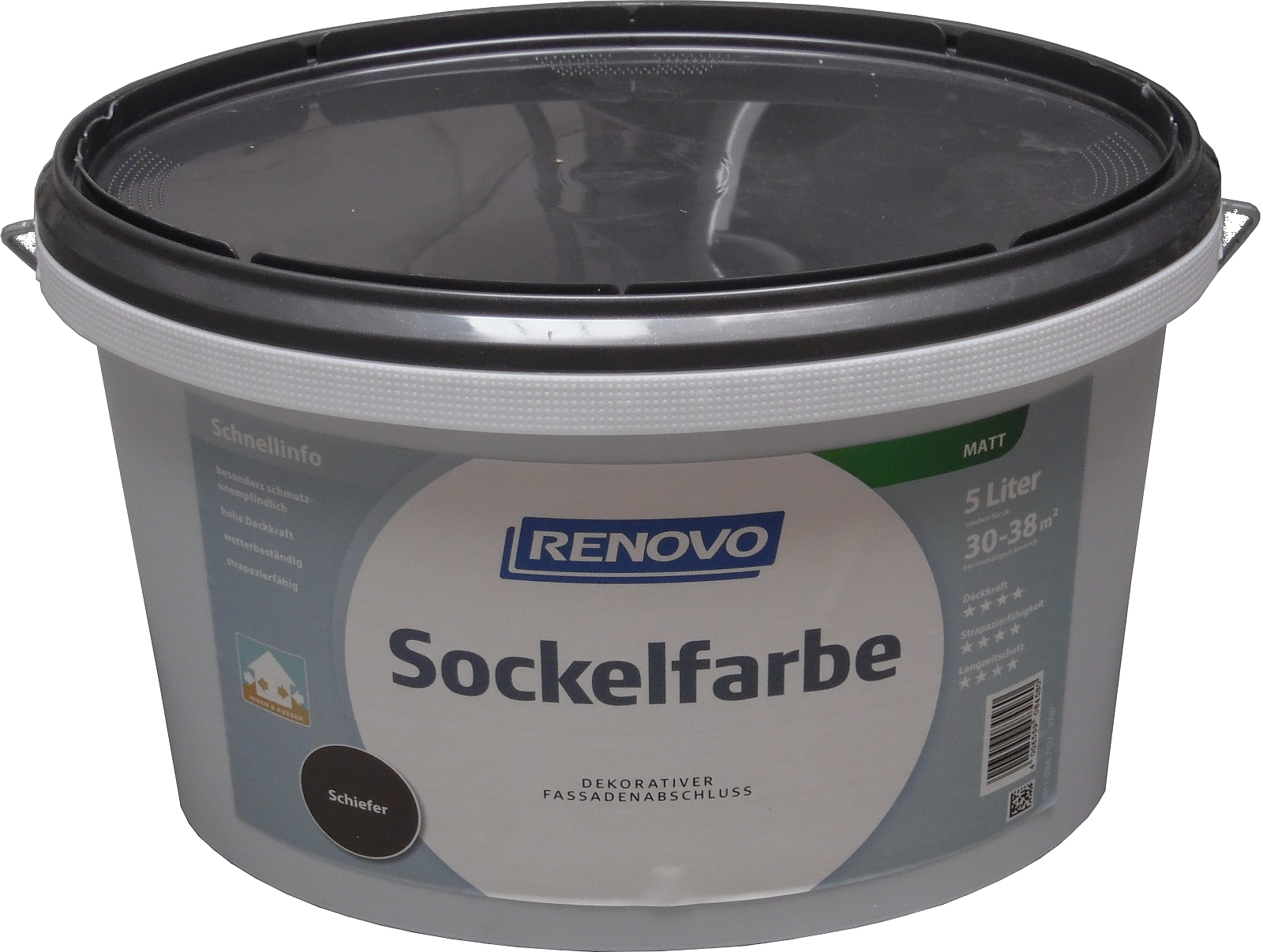 5L RENOVO Sockelfarbe Steingrau 5L RENOVO Sockelfarbe Steingrau