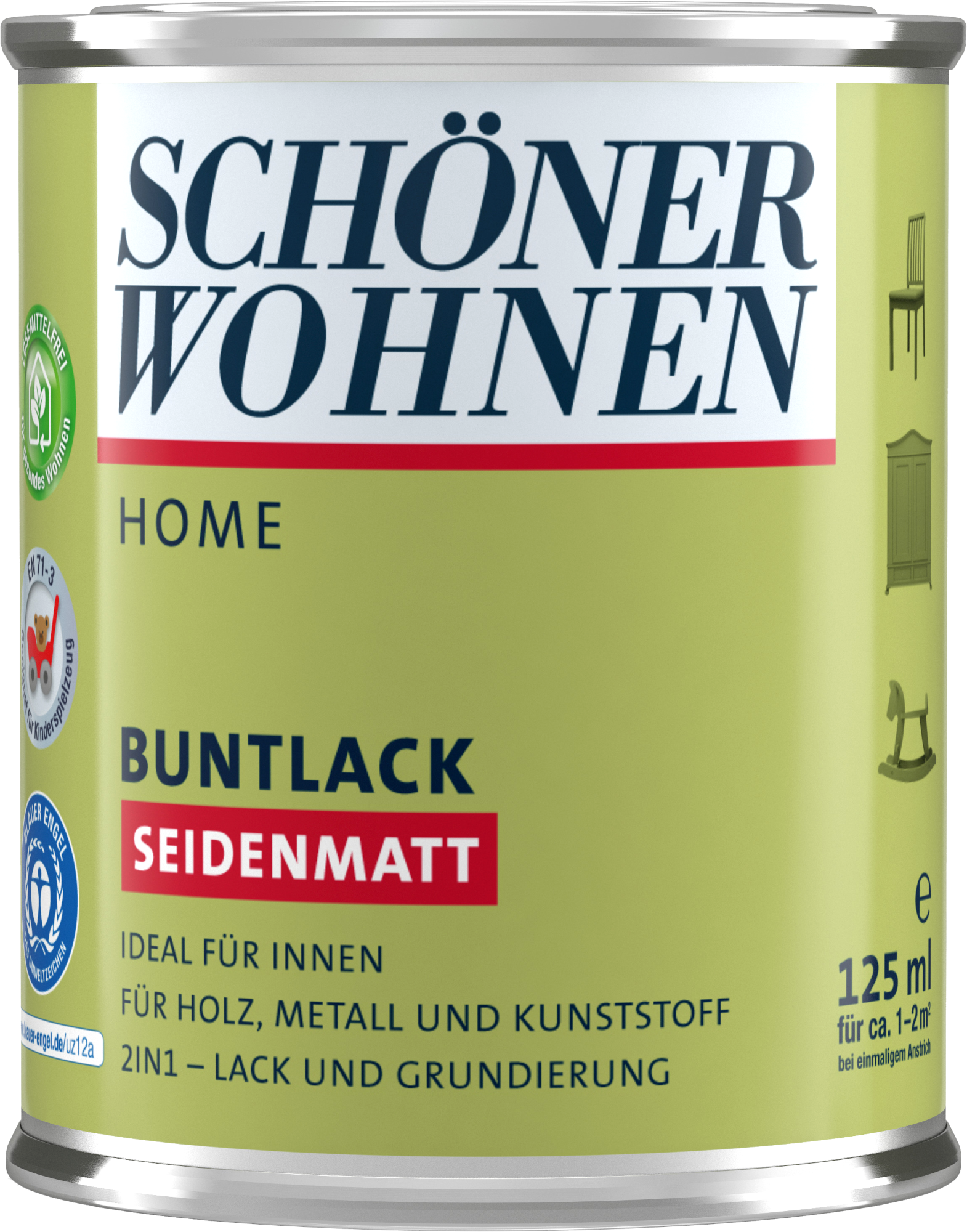 125ml Schöner Wohnen Home Buntlack seidenmatt, 0096 Altweiß 125ml Schöner Wohnen Home Buntlack seidenmatt, 0096 Altweiß