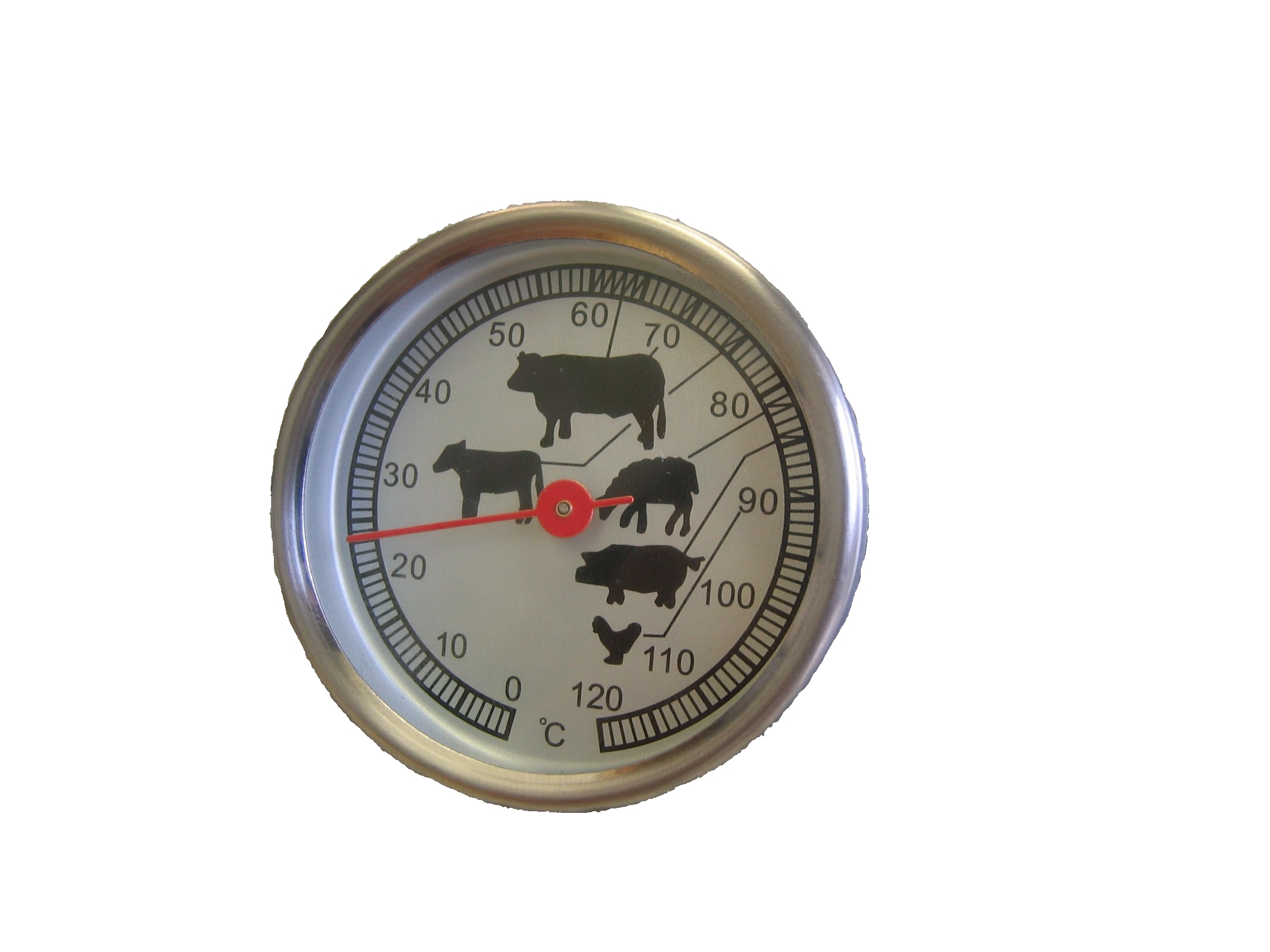 Räucherthermometer, Edelstahl bis 120° C Räucherthermometer, Edelstahl bis 120° C