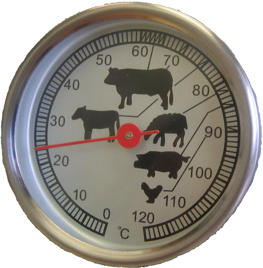 Räucherthermometer, Edelstahl bis 120° C