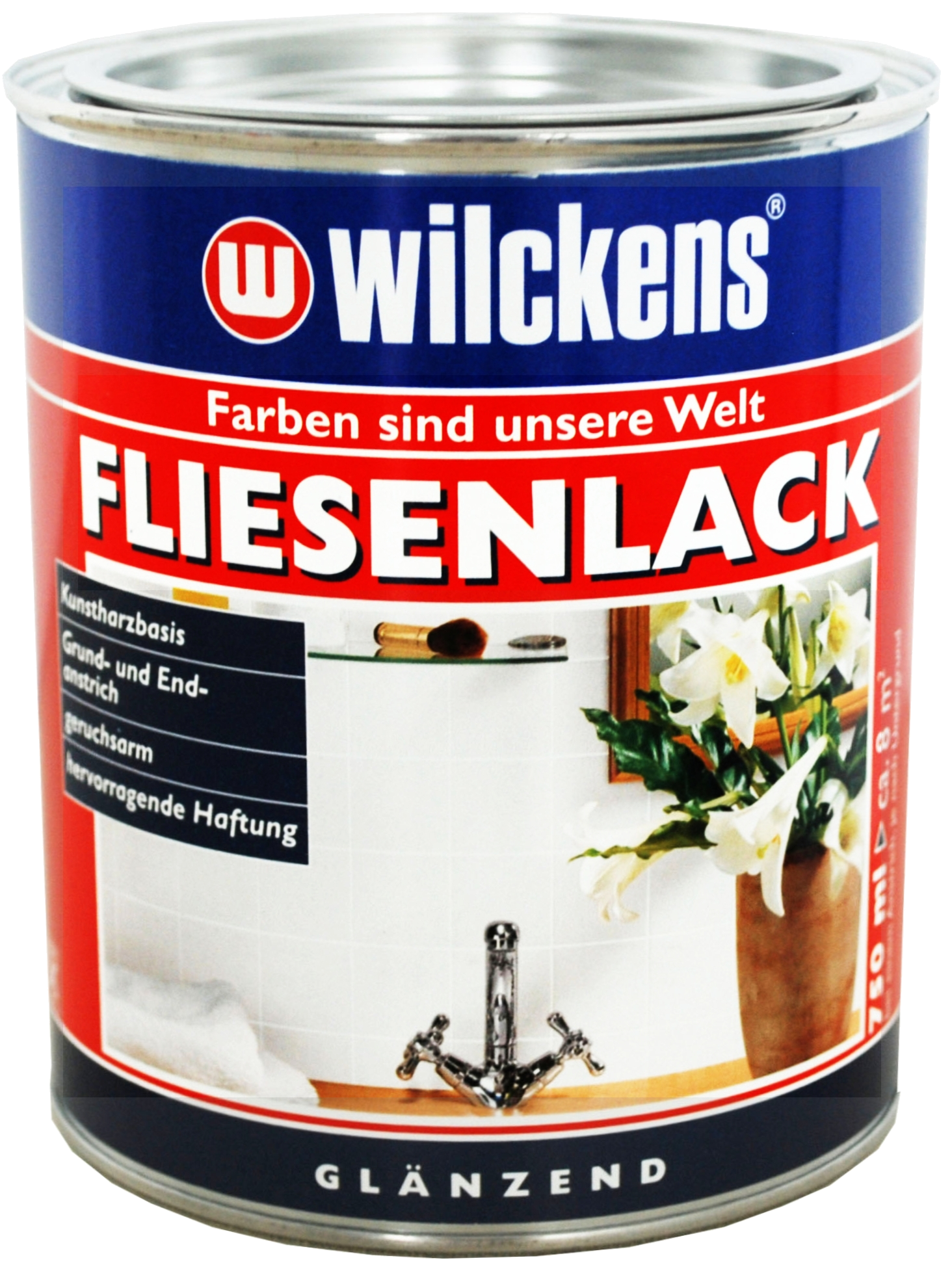 0,75L WILCKENS Fliesenlack CREMEweiß glänzend 0,75L WILCKENS Fliesenlack CREMEweiß glänzend